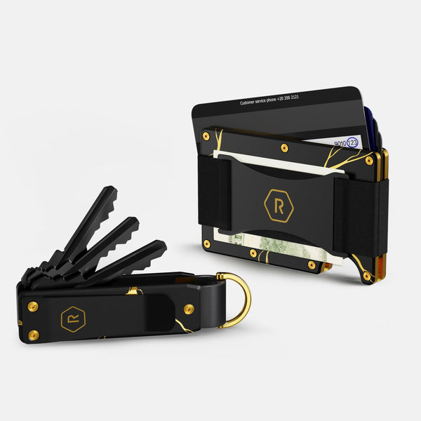 The Ridge: Wallet + Keycase Kit - Kintsugi - Black - Ridge Global