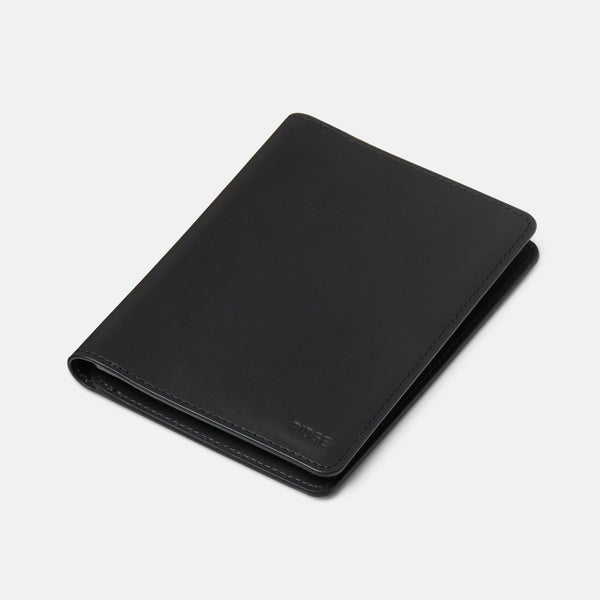 Passport Wallet - Midnight Black Leather | BEYOND THE CAROUSEL