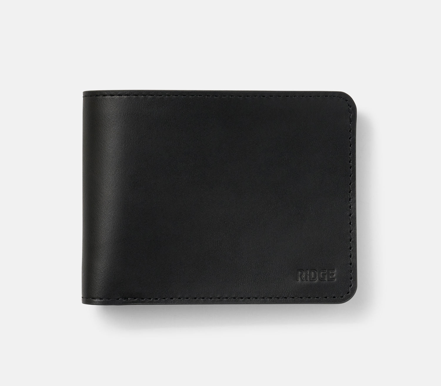Midnight Black Ridge Billfold — 100% Leather Everyday Carry  display picture 1