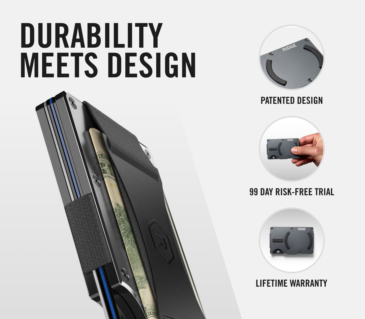 Burnt Titanium Wallet - Sleek & Durable | The Ridge