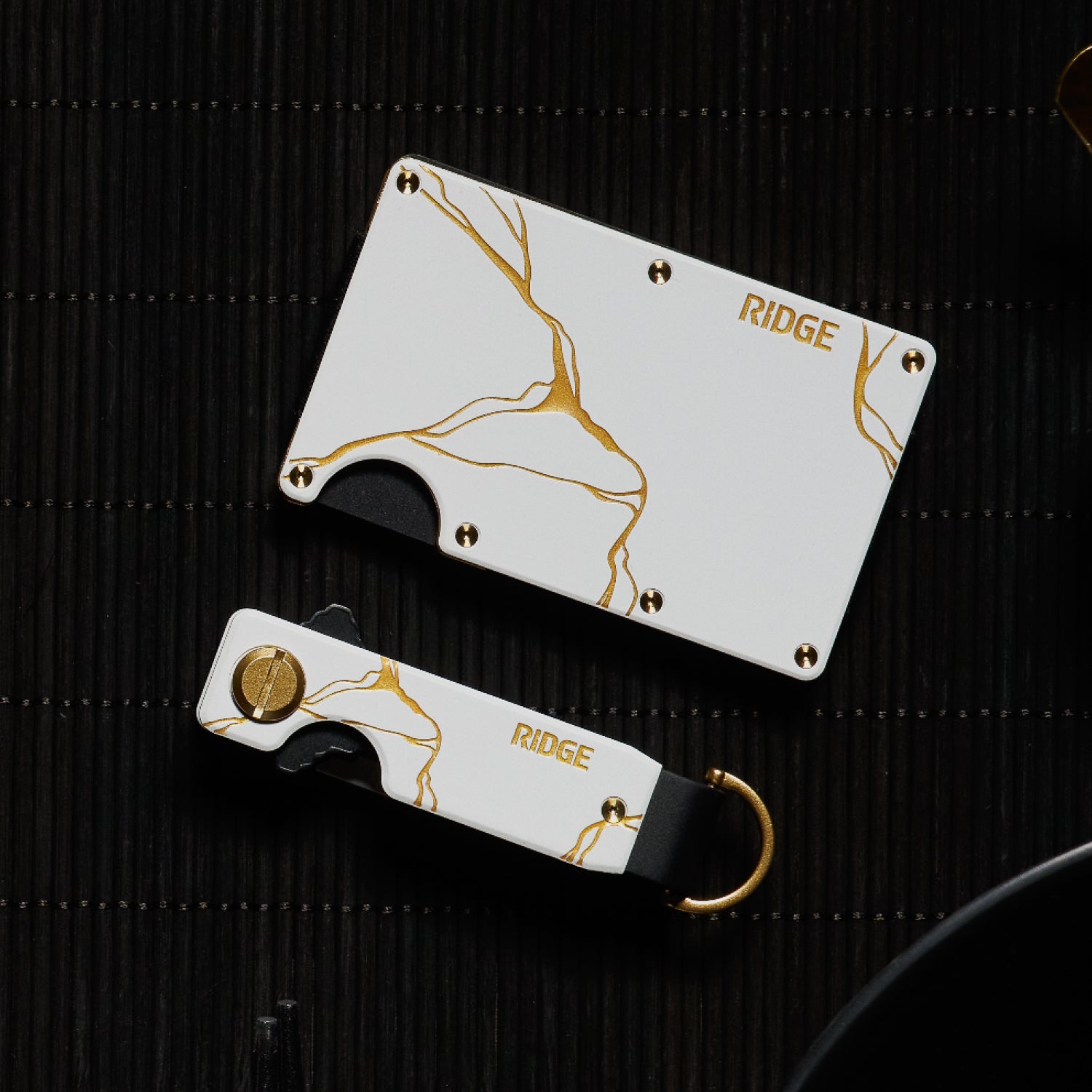 The Ridge: Wallet + Keycase Kit - Kintsugi - White - Ridge Global