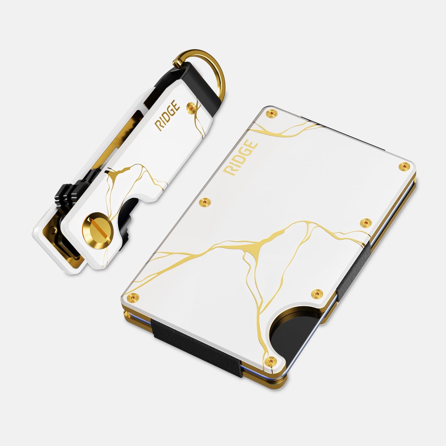 The Ridge: Wallet + Keycase Kit - Kintsugi - White - Ridge Global