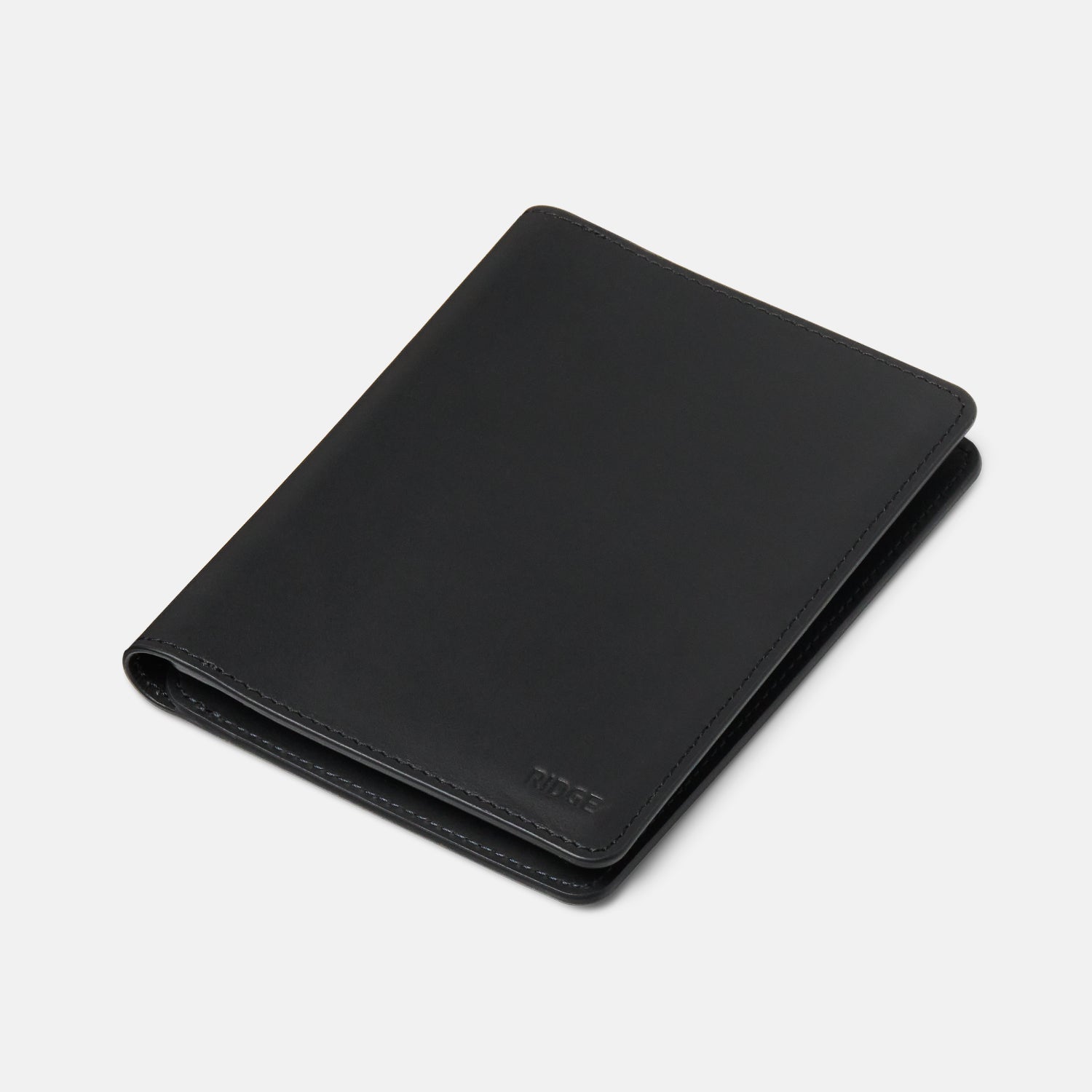 Passport Wallet - Midnight Black Leather | BEYOND THE CAROUSEL