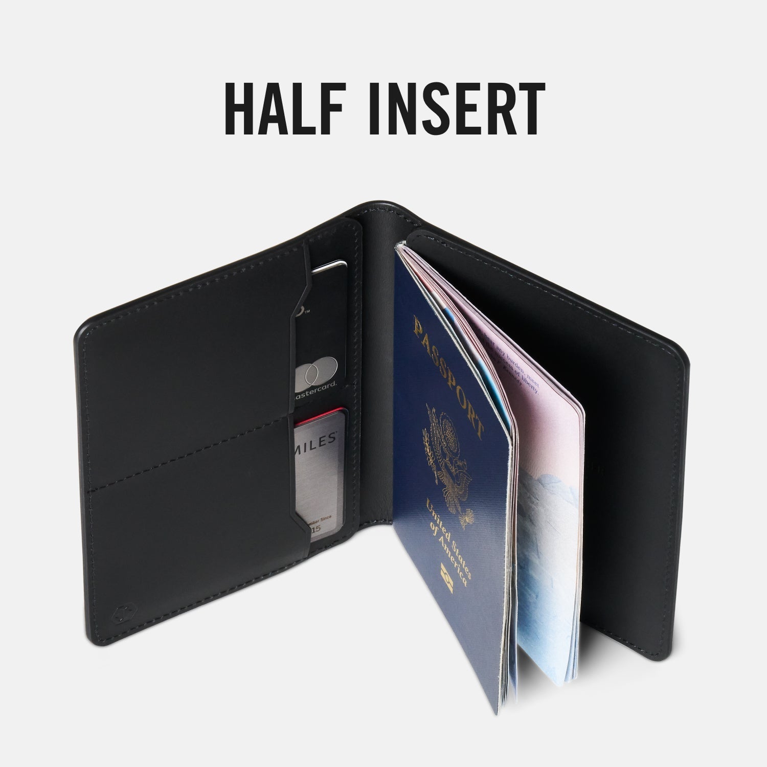 Passport Wallet - Midnight Black Leather | BEYOND THE CAROUSEL