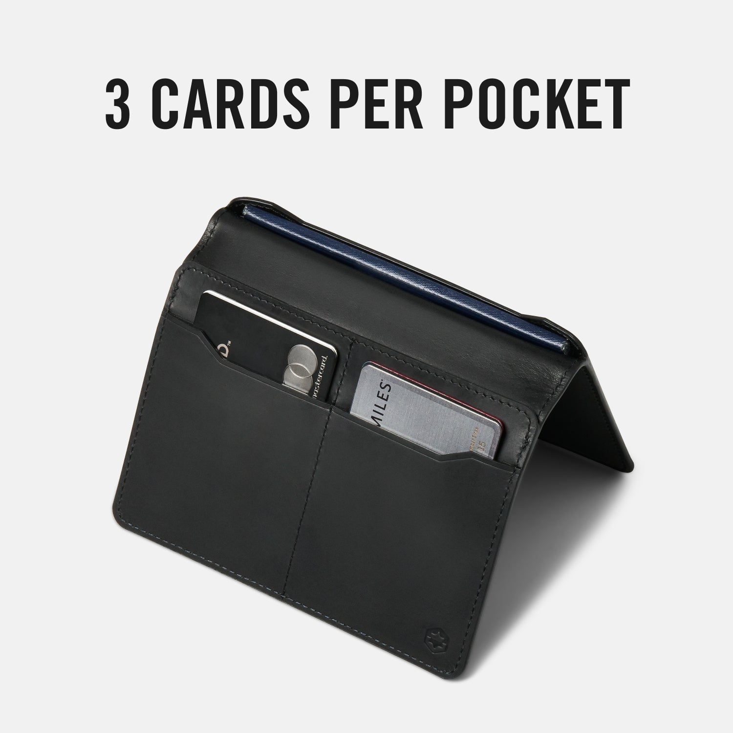 Passport Wallet - Midnight Black Leather | BEYOND THE CAROUSEL