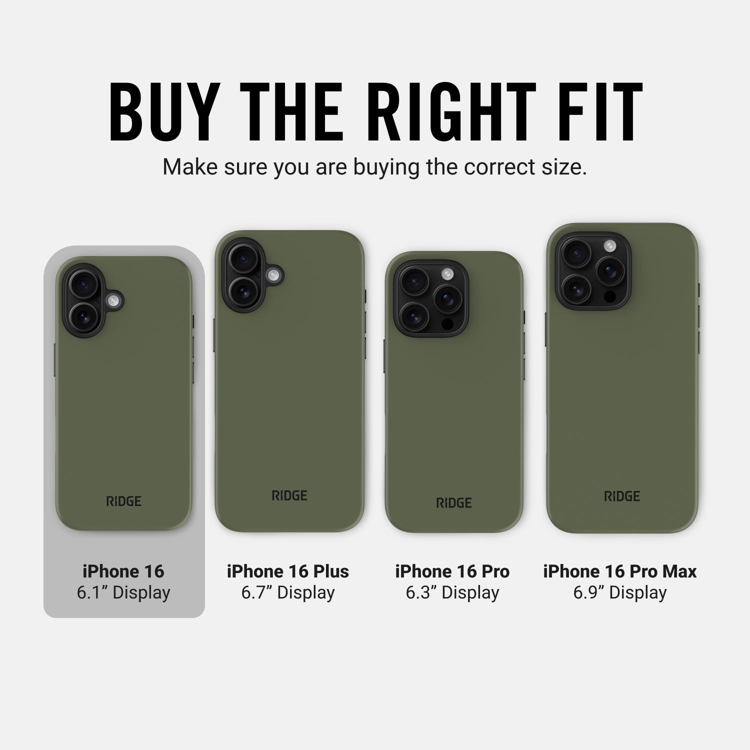 Everyday Phone Case - iPhone 16 - Matte Olive Everyday Phone Case - iPhone 16 - Matte Olive