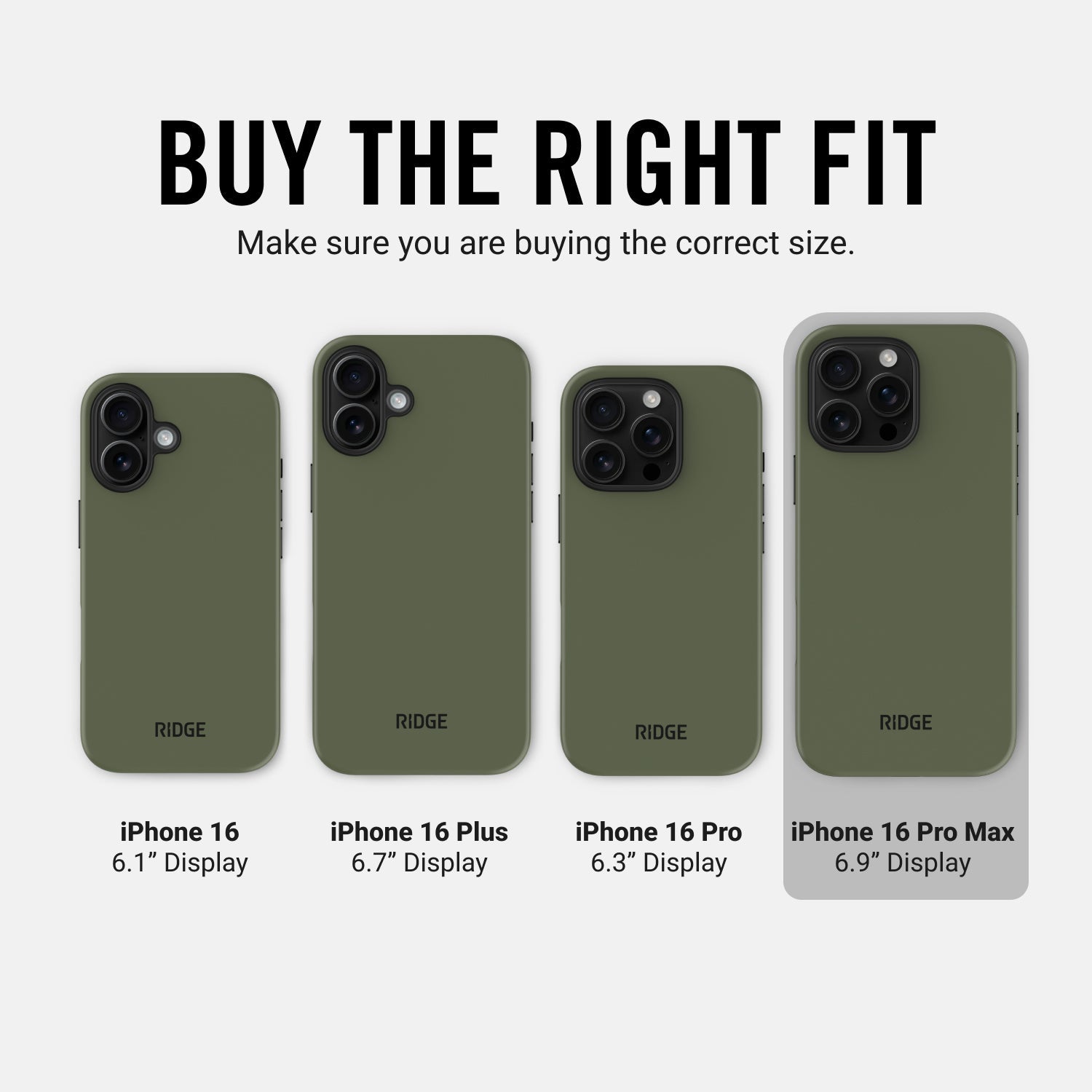 Everyday Phone Case - iPhone 16 Pro Max - Matte Olive - Ridge Global